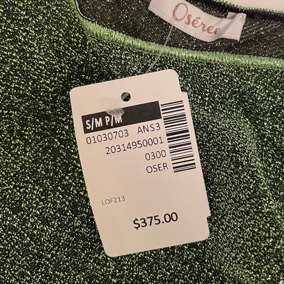 OSÉREE Lumière One-Shoulder Maxi Dress Green S/M - Brand new! (never worn) - Picture 7 of 7